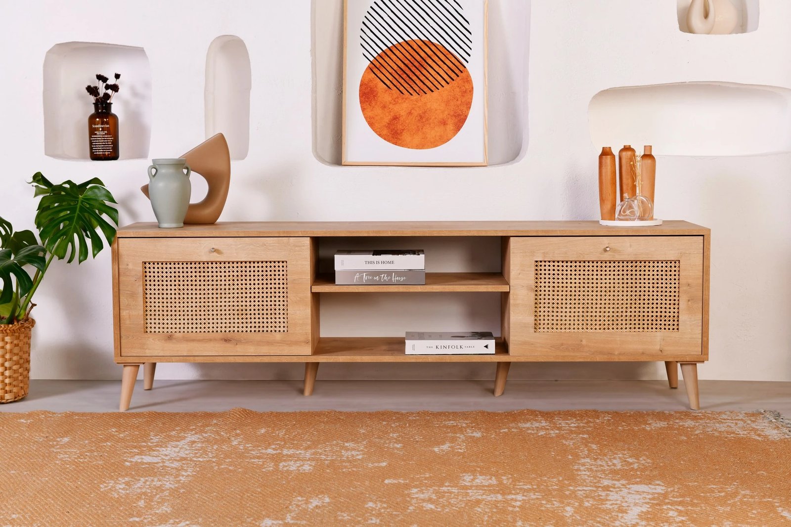 Komodë TV Hanah Home, Hazeran 180, ngjyrë lisi