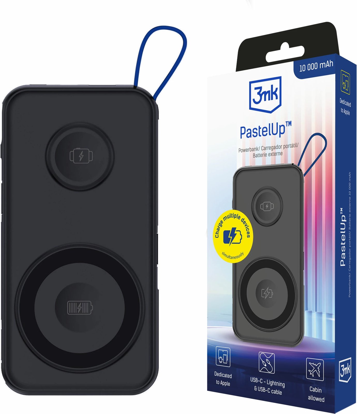 Powerbank 3mk PastelUp 10,000mAh 22.5W, e zezë