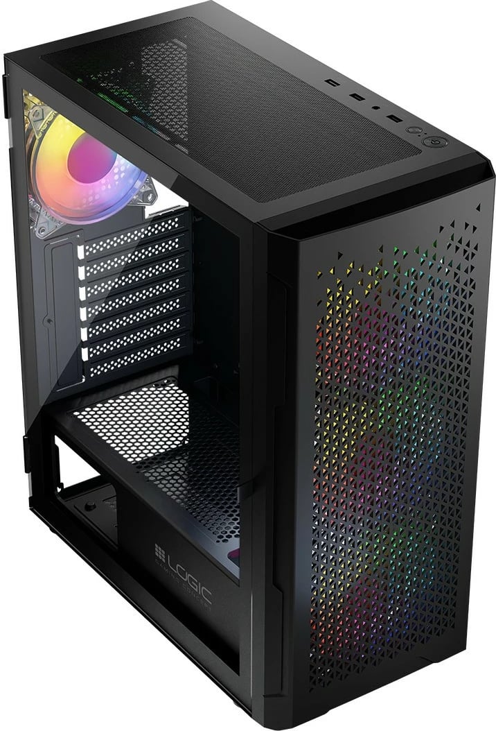 Kasë Logic Concept Aramis ARGB Midi Tower, ATX, e zezë Kasë Logic Concept Aramis ARGB Midi Tower, ATX, e zezë