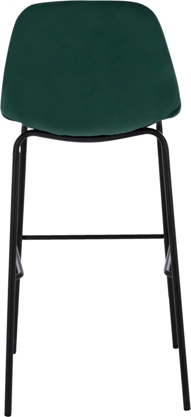 Karrige për bar VINCENT FH8579.13, kadife jeshile dhe kornizë metalike, 56.5x47x106 cm., set prej 4 copë