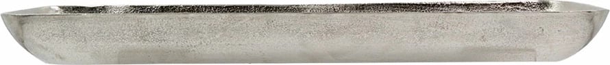Tabaka dekorative, alumin, ngjyrë argjendi, 50x16x7cm Tabaka dekorative, alumin, ngjyrë argjendi, 50x16x7cm