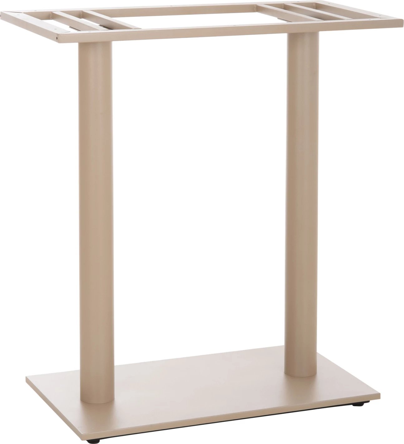 Baza për tavolinë bari, lartësi mesatare, dy kolona, metal mat kapuçino, FH478.25, 80x40x90cm