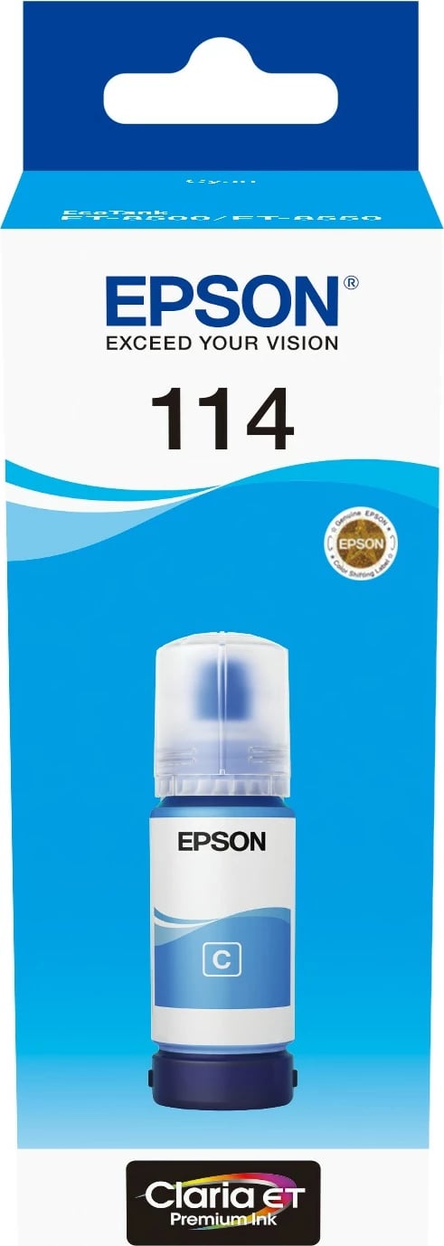 Toner Epson 114, Original, ET-8500 ET-8600, 70 ml, Cyan