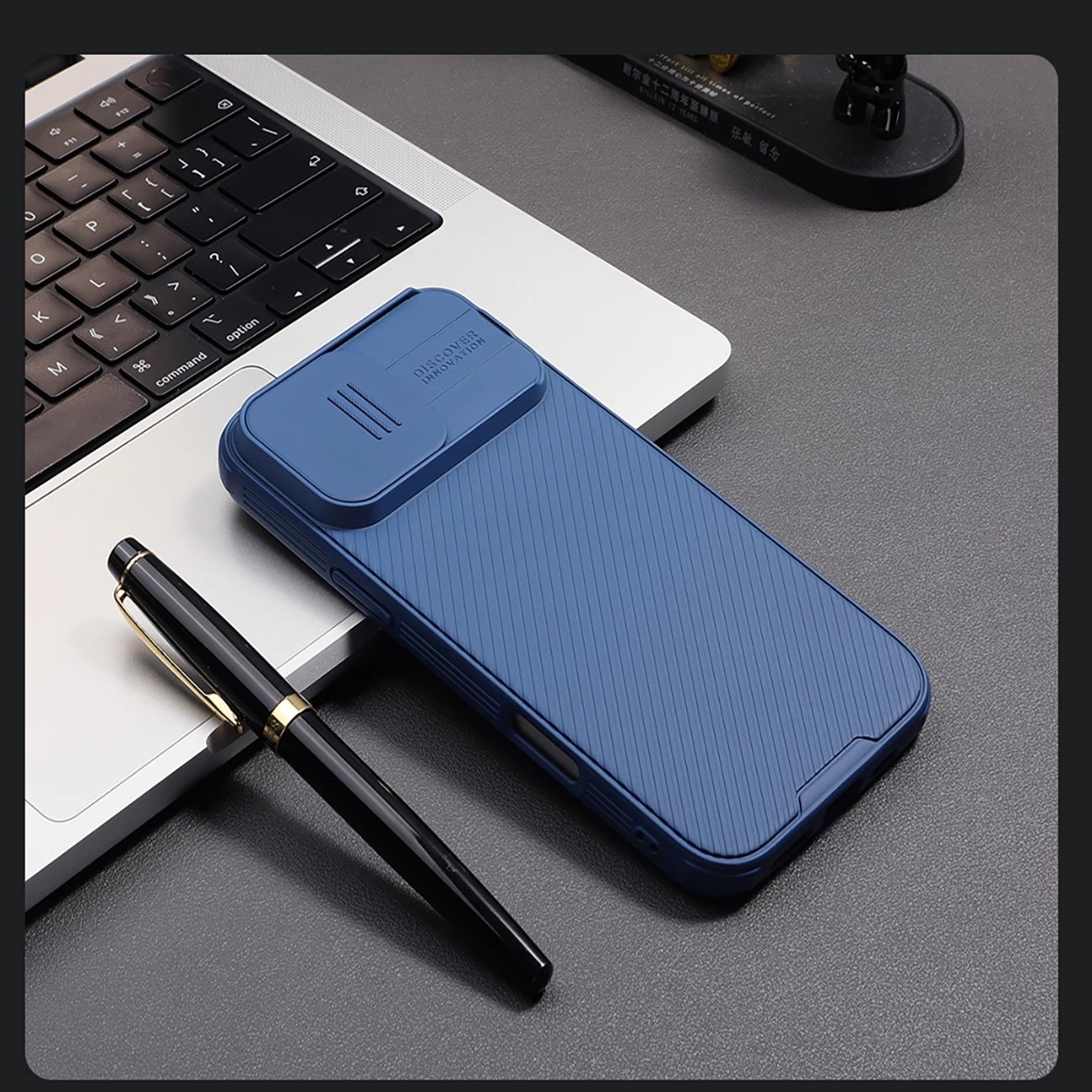 Mbështjellës Nillkin CamShield Pro Magnetic për iPhone 16, kaltër