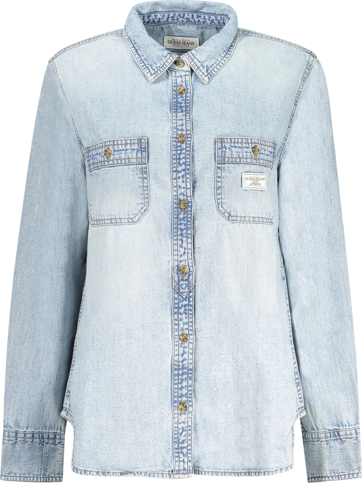 Këmishë GUESS JEANS femra, e kaltër