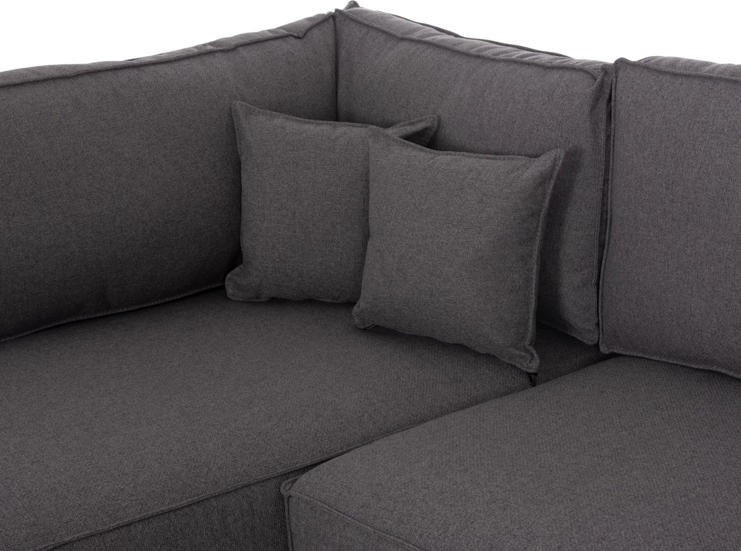 Kënd-sofë me hapësirë për depo, SAFFIRA FH3303.01L, material gri, 270x195x100cm