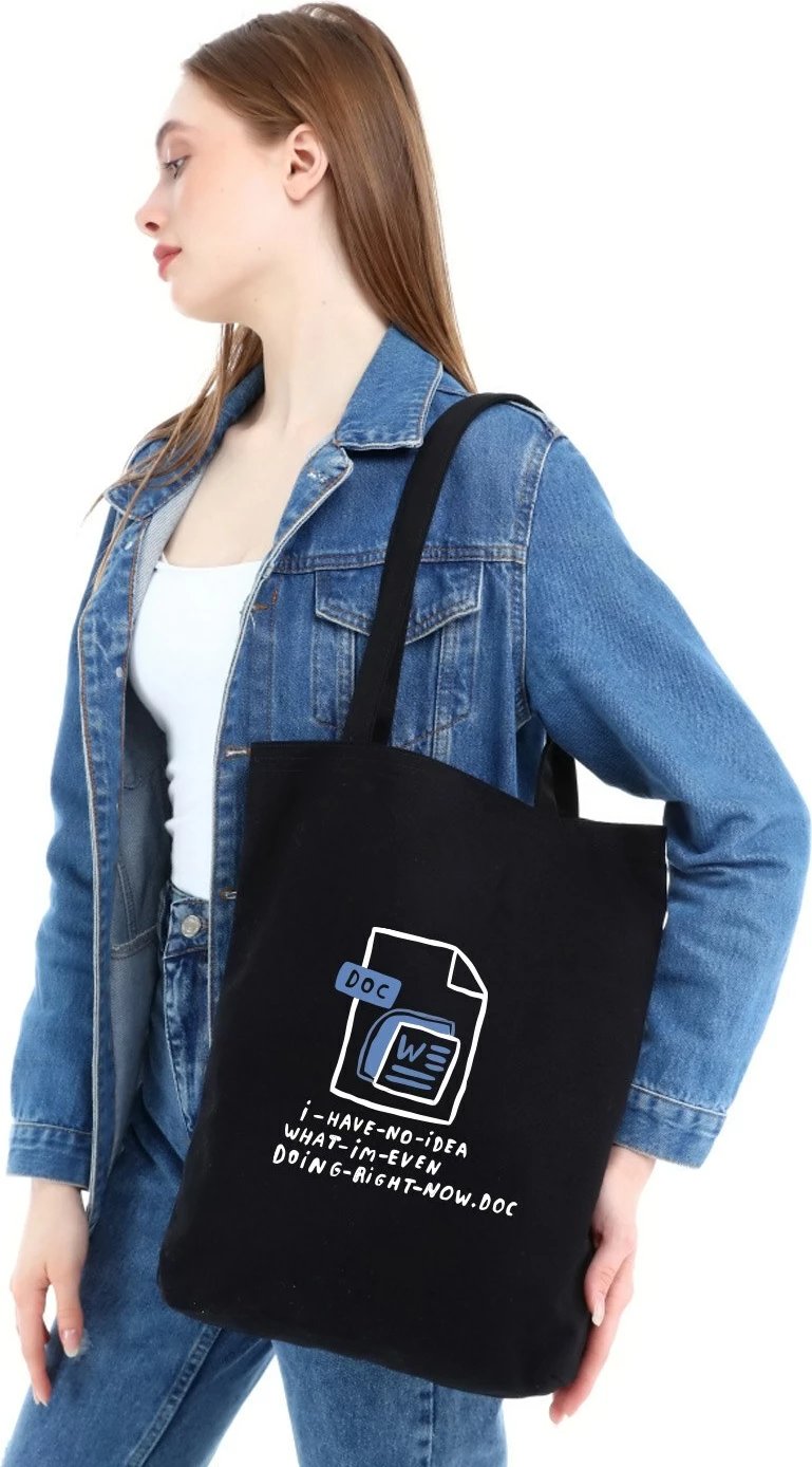 Çantë tote Pauldavis, ngjyrë e zezë, Zoozie Bags, 35x40x8 cm