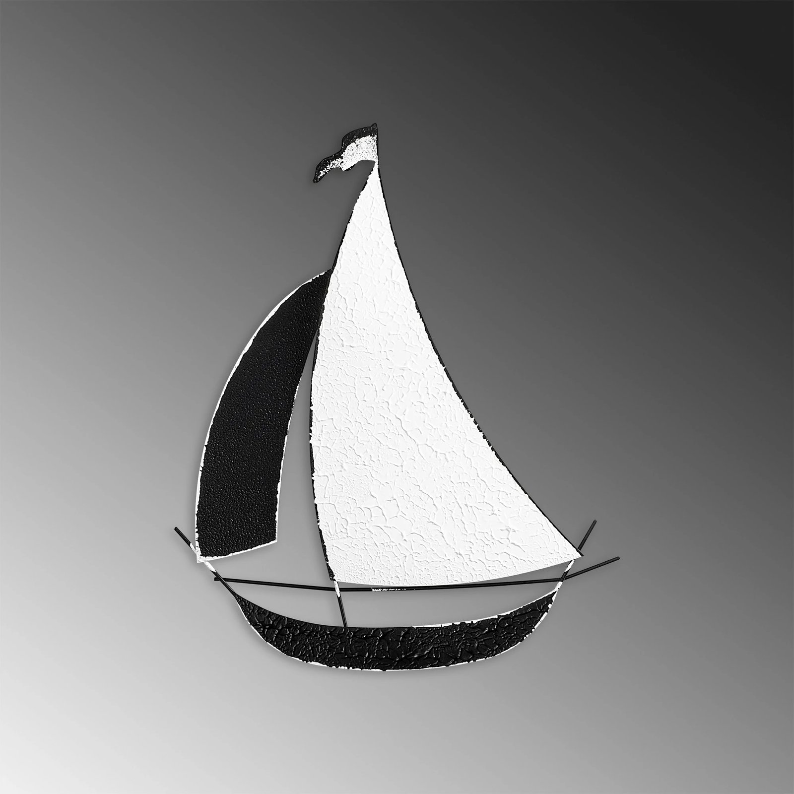 Aksesor dekorativ metalik për mur, Wallity, Hızır, shumëngjyrësh, 39x48cm