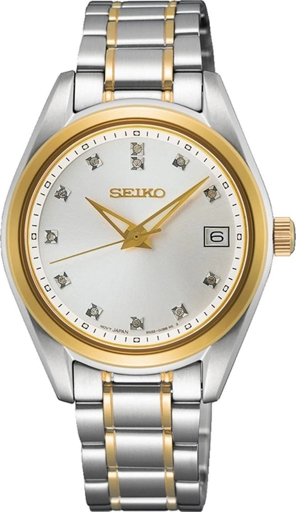 Orë dore SEIKO SUR582P1 femra, argjend dhe ar