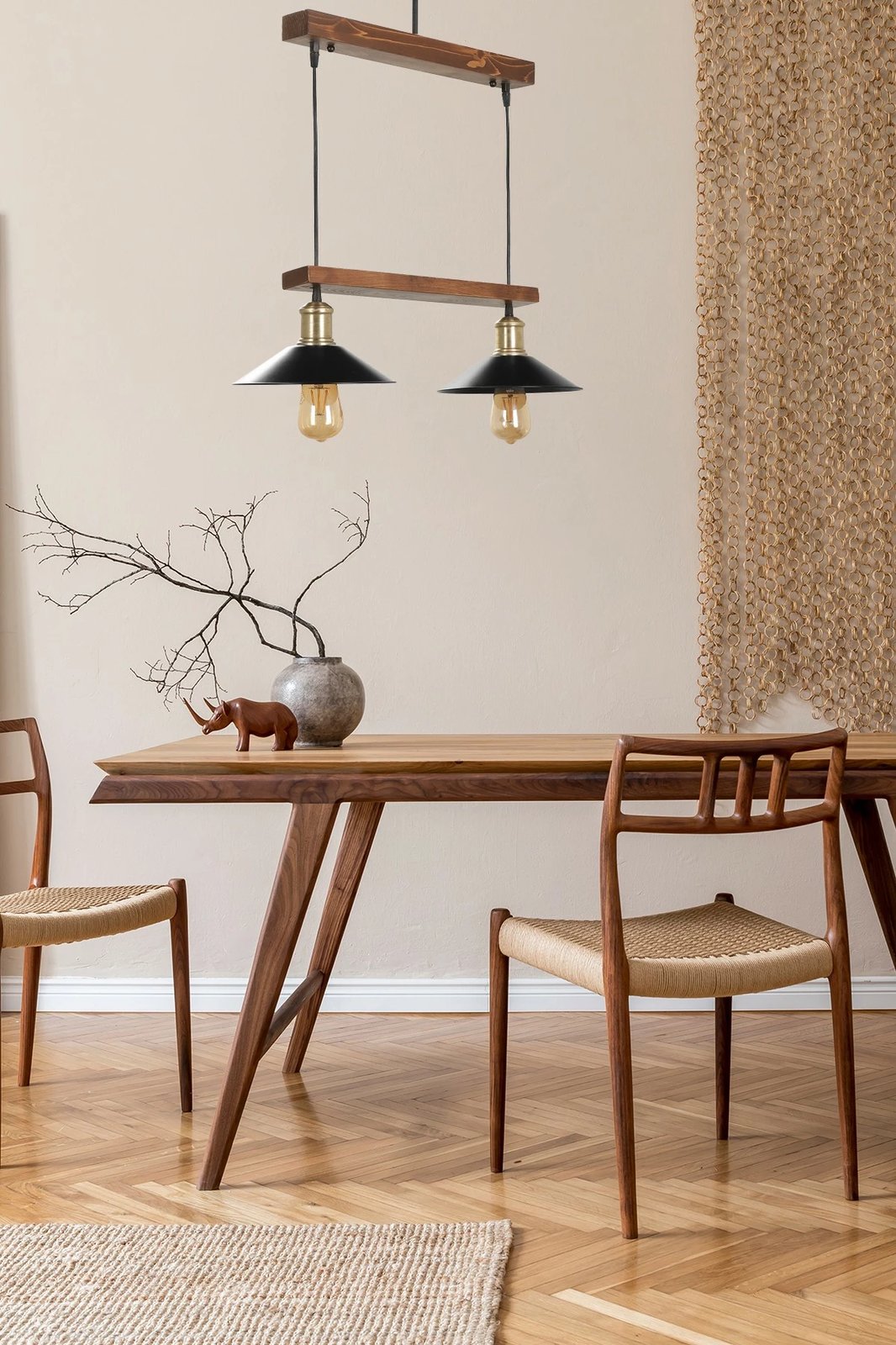 Llambë tavani druri Opviq, 8362-2, kafe dhe e zezë