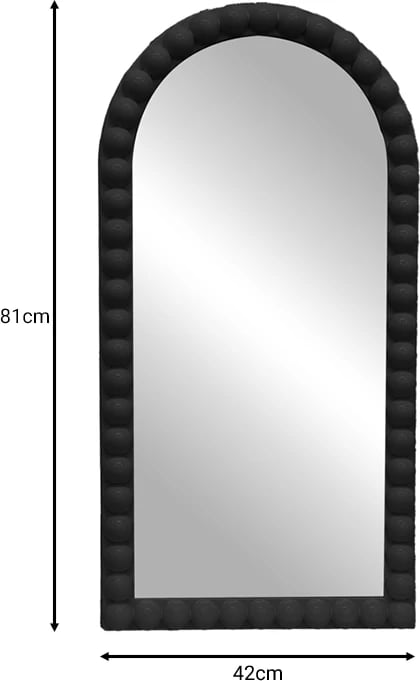 Pasqyrë Pavlova Inart e zezë pp 42x3.5x81cm