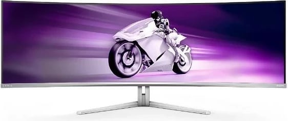 Monitor Philips Evnia 49M2C8900, 49", QD OLED, 240Hz, i lakuar, Bardhë