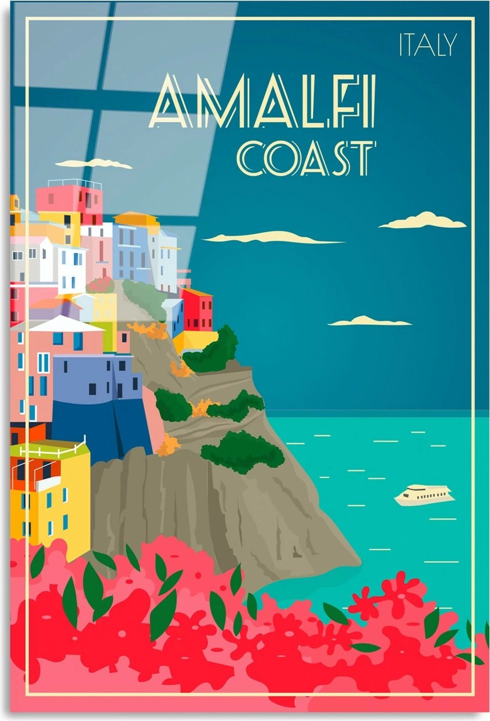 Pikturë dekorative prej xhami të temperuar, Wallity UV-1025, 30x45cm