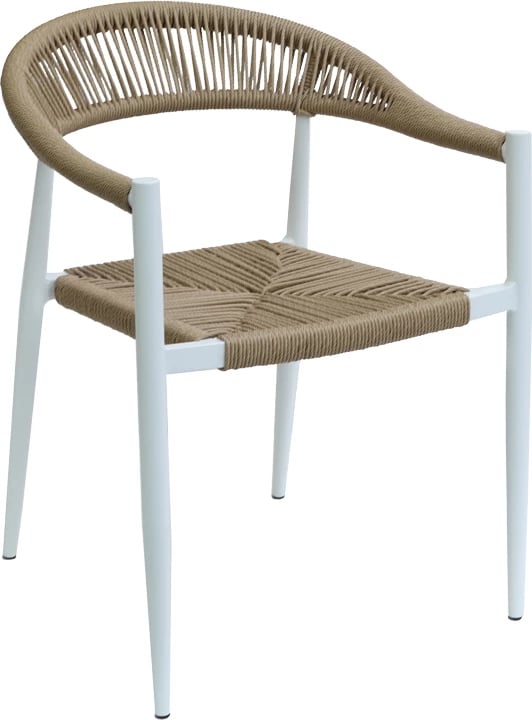 Karrige Fagen e grumbullueshme, alumin e bardhë-tekstilen natyral, 56x60x78cm