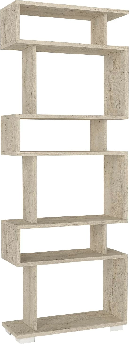 Raft librash Hanah Home, ngjyrë travertin, koncept mermeri, 60x165x19.5cm