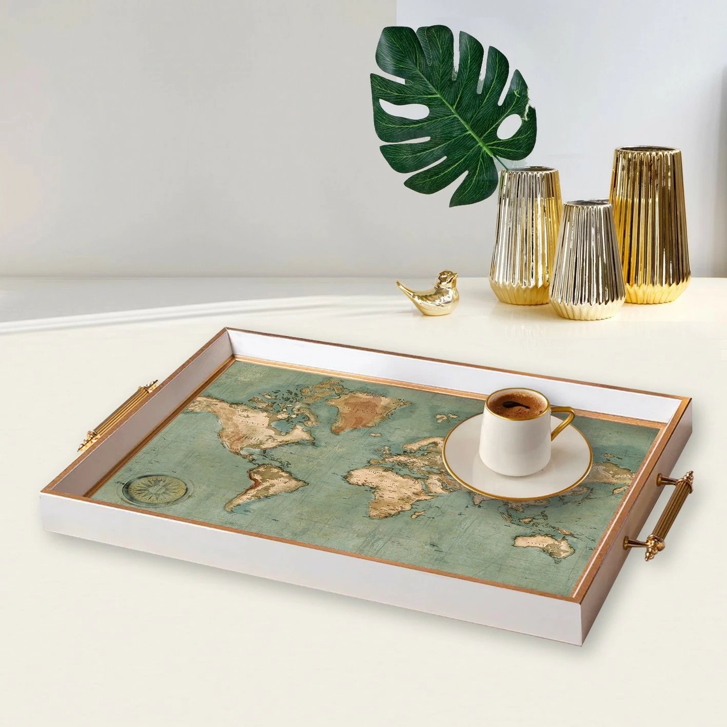 Tabaka xhami Aberto Design, shumëngjyrëshe, TPB9941, 50x29x3.5 cm