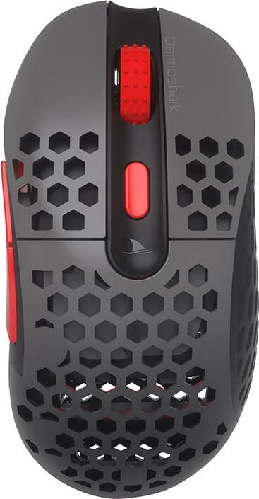 Maus gaming wireless Darmoshark GN1 (PMW3335), 16,000 DPI, 8 butona, i zi me të kuqe