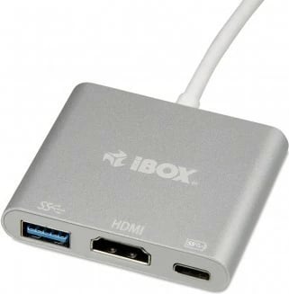 HUB USB Type-C iBOX IUH3CFT1, HDMI, USB A, Power Delivery, Argjend HUB USB Type-C iBOX IUH3CFT1, HDMI, USB A, Power Delivery, Argjend
