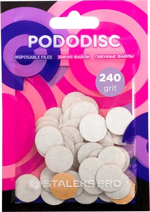 Pad zëvendësues për pedikyr Staleks Pro Expert White S Grade 240 Grit, 50 copë