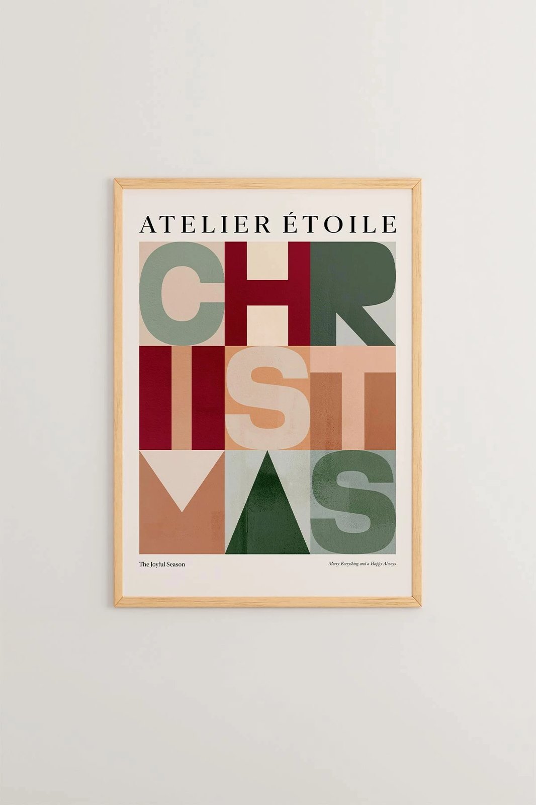 Pikturë dekorative me kornizë, shumëngjyrëshe, Wallity, Nwyearsngmdl103, 33x48cm