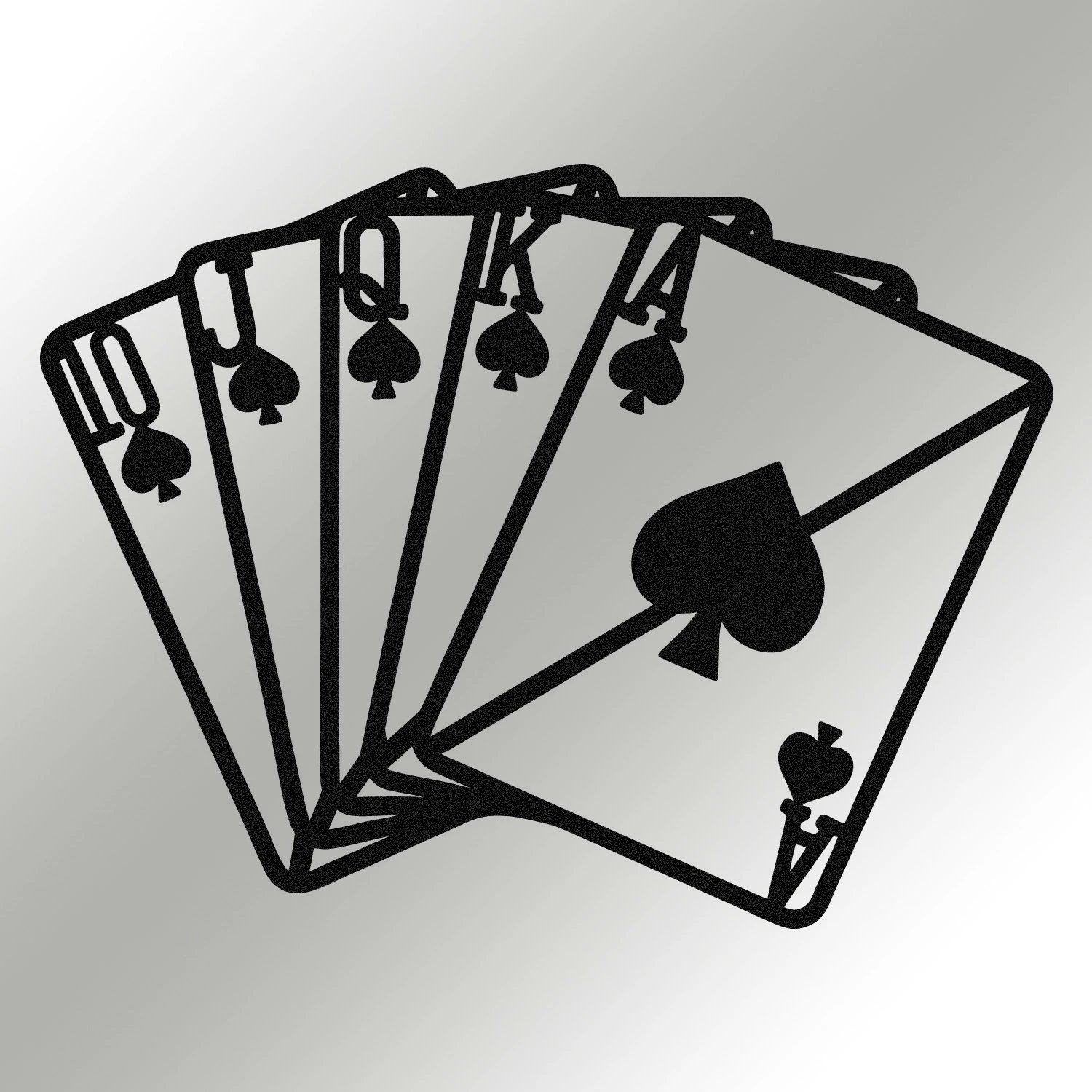 Aksesor dekorativ metalik për mur, Wallity Kare As, ngjyrë e zezë, 60x45cm