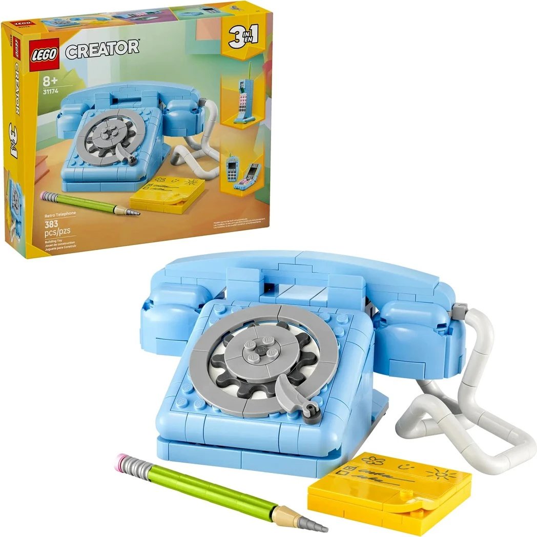 Set LEGO Creator 3-in-1 Retro Telephone 31174, 8+ vjeç, Blu