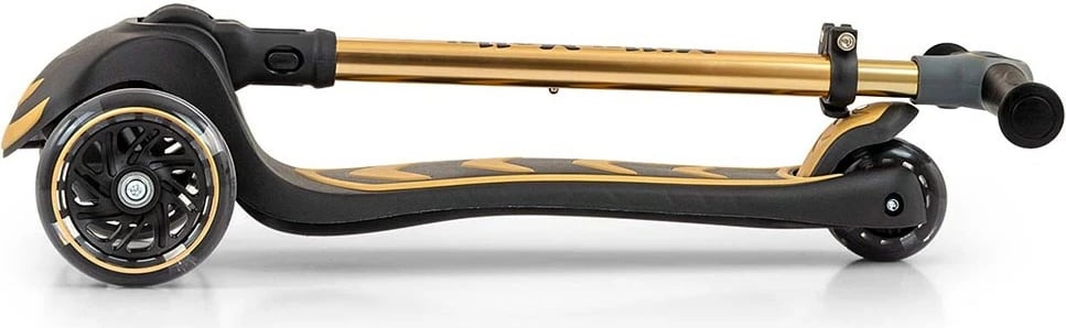 Trotinetë, Milly Mally, Boogie, 3 rrota, lartësi e rregullueshme, rrota me drita LED, deri 50 kg, e artë