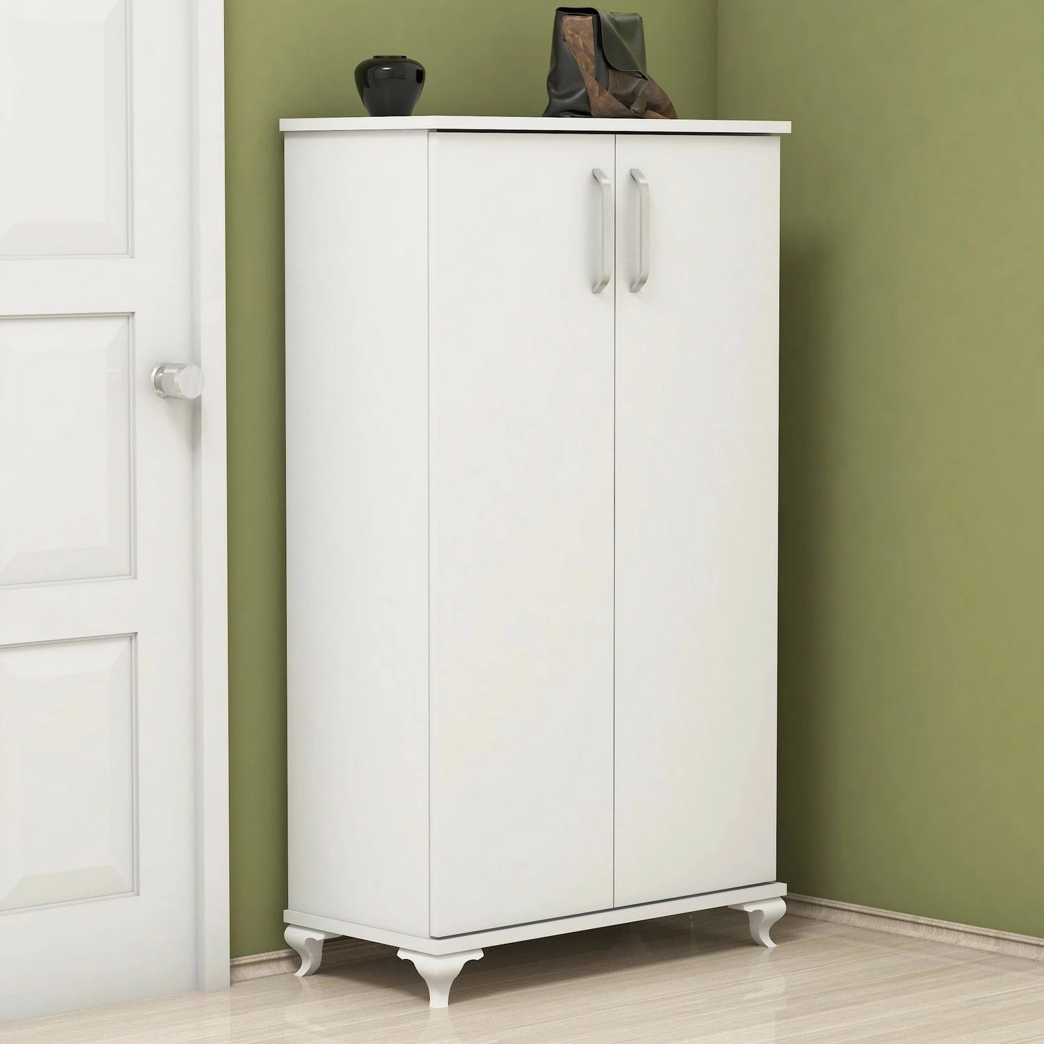 Dollap për këpucë, ngjyrë e bardhë, Hanah Home