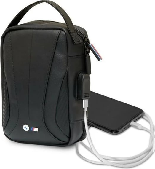 Çantë organizuese BMW Carbon&Perforated, BMHBSPCTFK, me port USB, e zezë