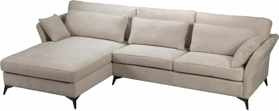 Kënd divani Parfait, kënd majtas, ngjyrë bezhë Legacy 15, 307x185x92