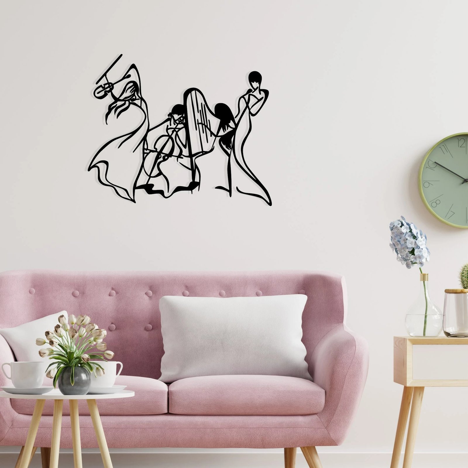 Aksesor dekorativ metalik për mur Wallity, Alba S