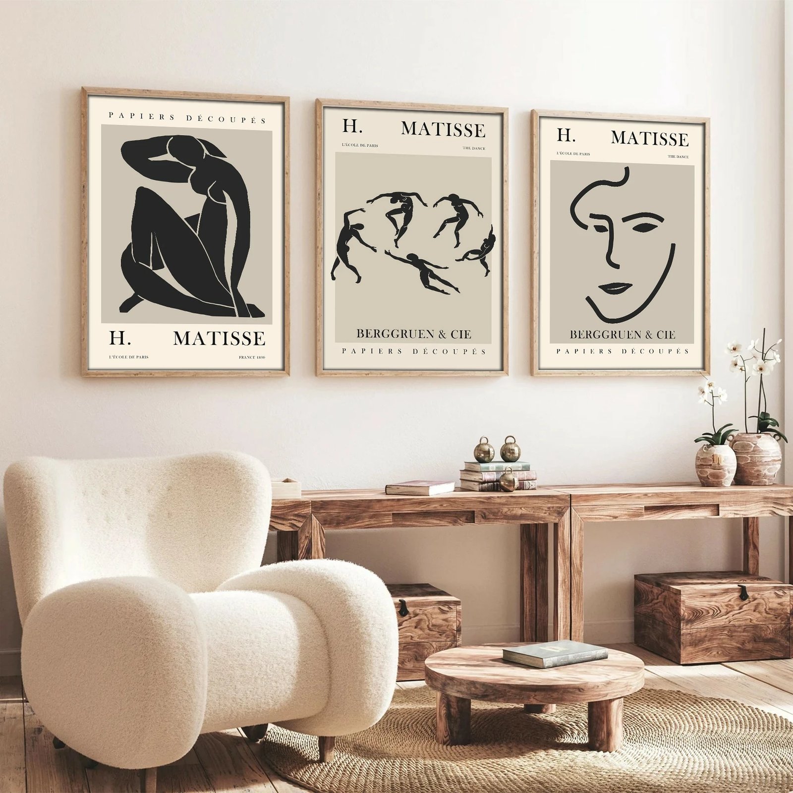 Set pikturash dekorative me kornizë, MDF, shumëngjyrëshe, Wallity, Huhu255, 20x30cm (3 copë)