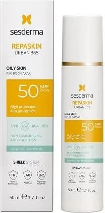 Krem mbrojtës nga dielli për lëkurë të yndyrshme Sesderma Repaskin Urban 365 SPF50, 50ml unisex