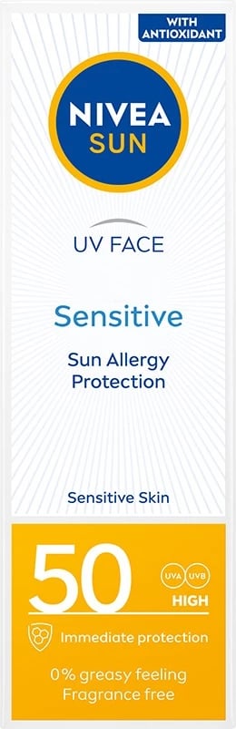 Krem fytyre mbrojtës nga dielli për femra Nivea Sun Sensitive SPF50, 50ml