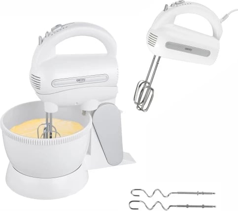 Mikser me tas, Adler CR 4213, 3L, 5 shpejtësi, Turbo, 300W (max 600W), i bardhë