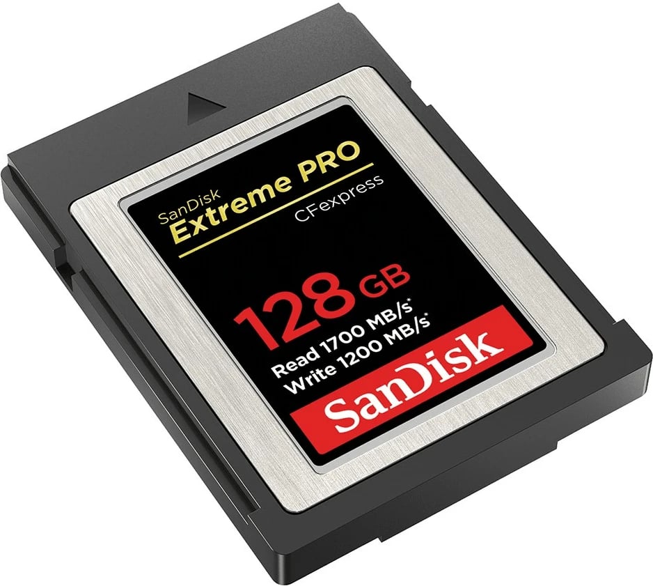 Kartelë memorie Sandisk Extreme PRO CFexpress 128GB, 1700MB/s, 1200MB/s, e zezë