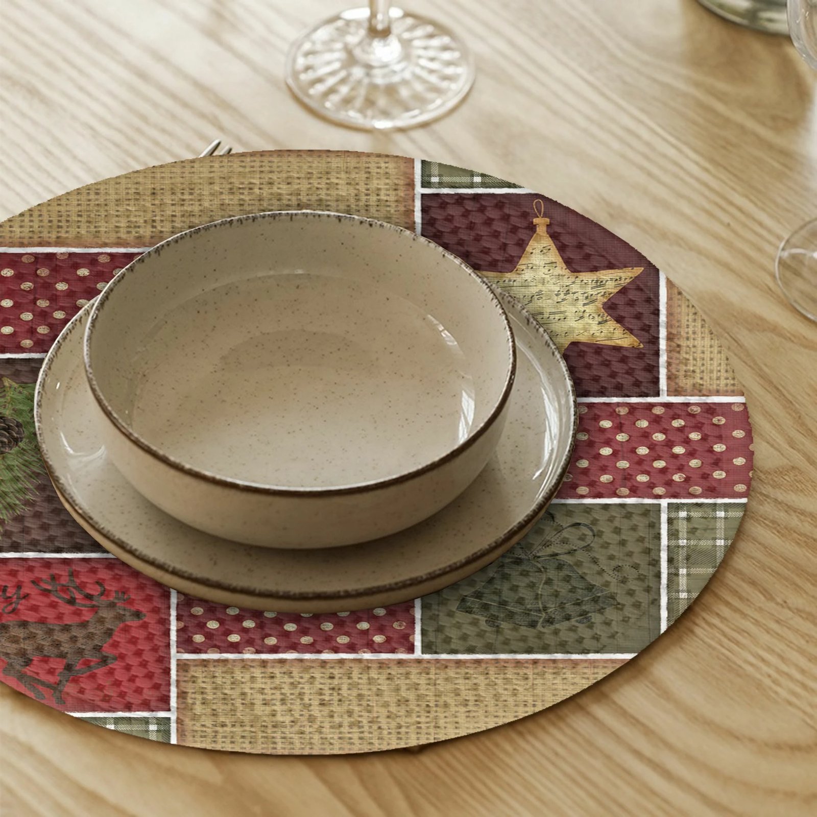 Set nënshtruesish tavoline Hermia Concept, shumëngjyrësh, 4 copë, 37cm