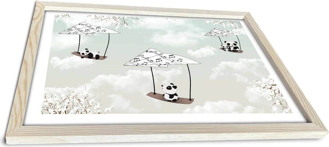 Pikturë dekorative me kornizë MDF, Wallity, 38x53cm, e zezë/e bardhë/gri e çelët