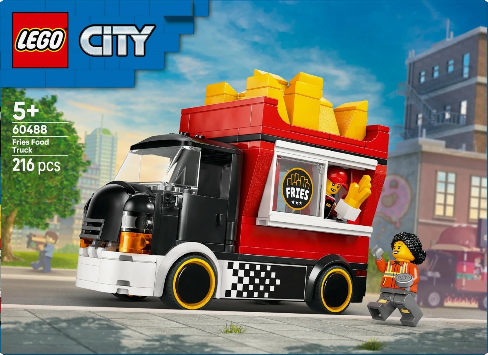 Set konstruktimi LEGO City 60488 kamion ushqimi me patate të skuqura 216 pjesë 5+