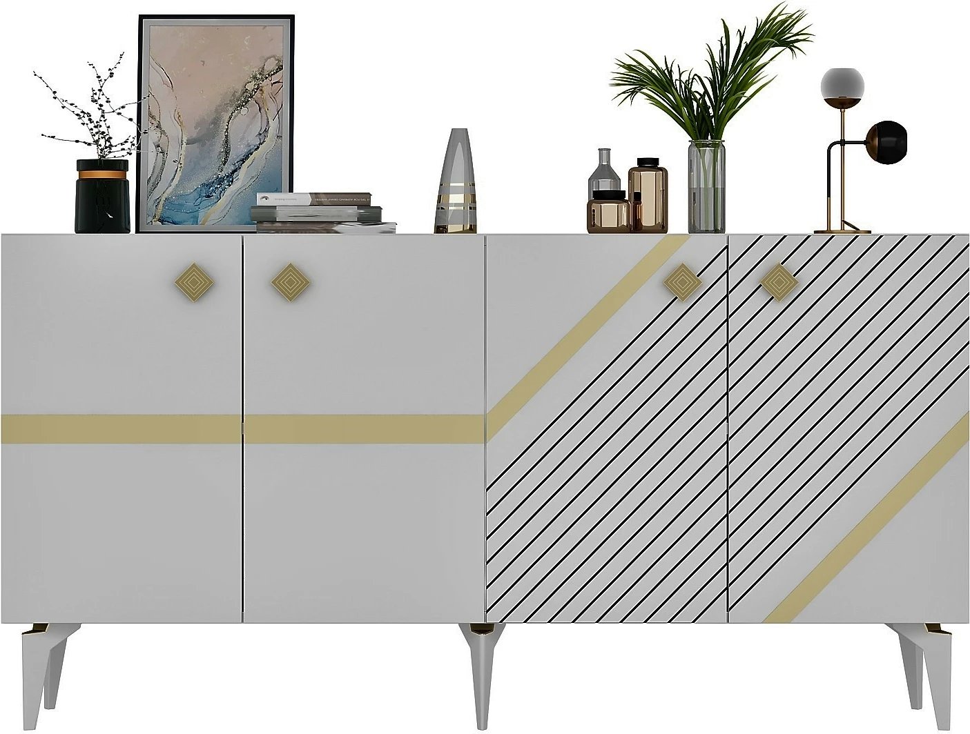 Konsolë Hanah Home, Iris, e bardhë dhe ari