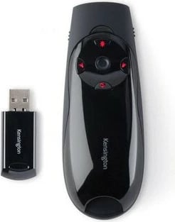 Prezenter wireless Kensington Presenter Expert, laser i kuq, kontroll kursor, RF, USB, 45 m, i zi
