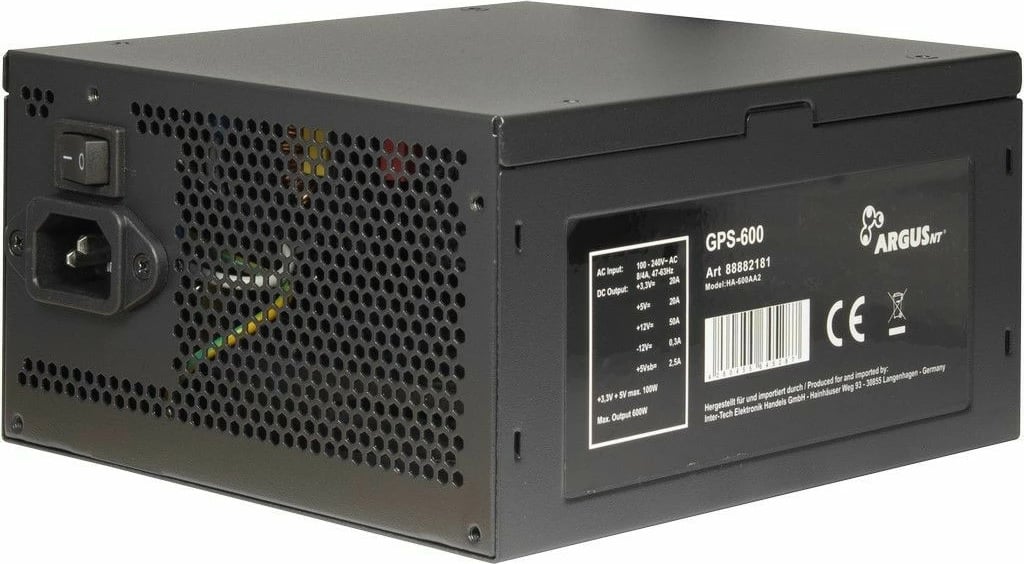 Furnizues energjie Inter-Tech Argus GPS-600, 600 W, 80 PLUS Gold