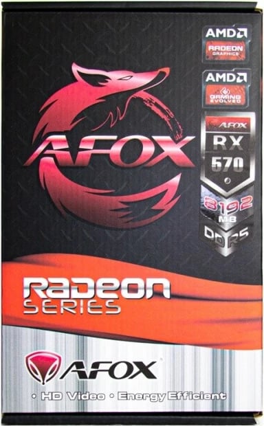 Kartë grafike, AFOX Radeon RX 570, 8GB GDDR5 256-bit, PCI-E 3.0, HDMI + 3xDP, dual fan