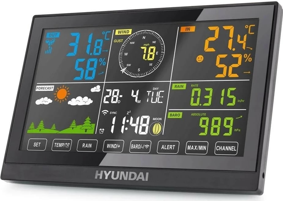 Stacion moti Hyundai HY-WSP5200WIFI, WiFi, ekran i ndriçuar, i zi