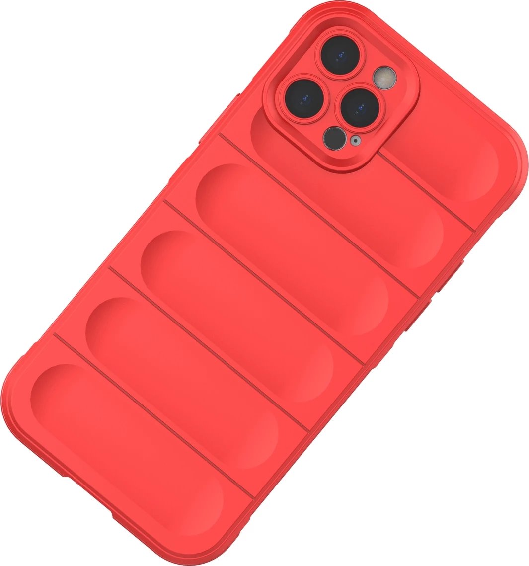 Mbështjellës Hurtel Magic Shield Case për iPhone 12 Pro, fleksibil, i blinduar, i kuq