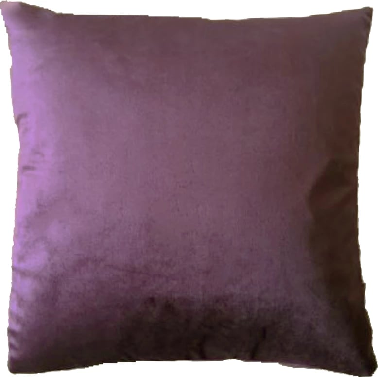 Jastëk dekorativ plisse, kadife, ngjyrë vjollcë, 45x45cm