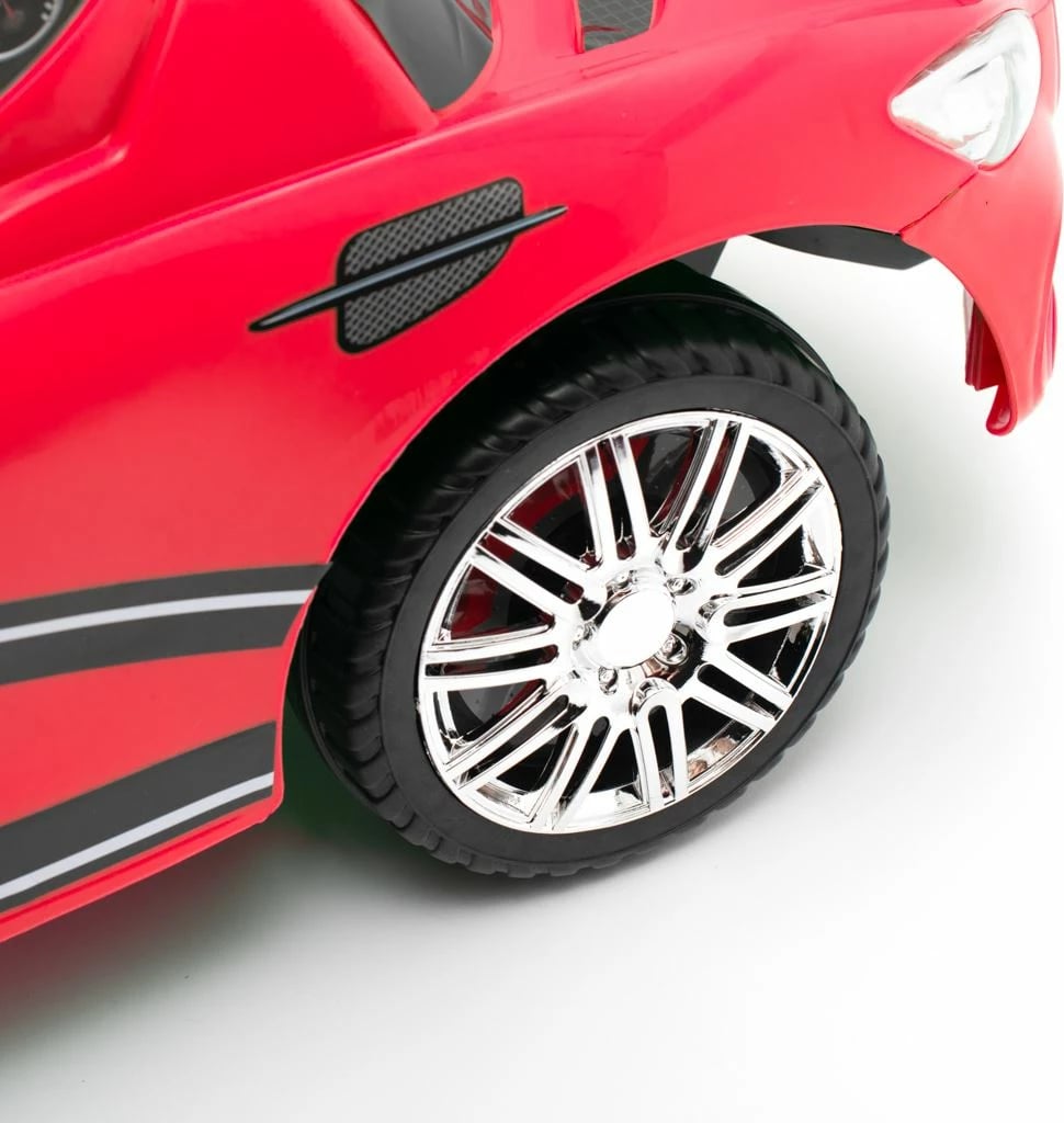 makinë ecëse për fëmijë, Baby Mix, RACER, 12m+, ngarkesa 25 kg, me panel zëri, e kuqe