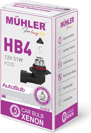 Lampa Hb4 9006 12v 51w P22d Kuti Muhler