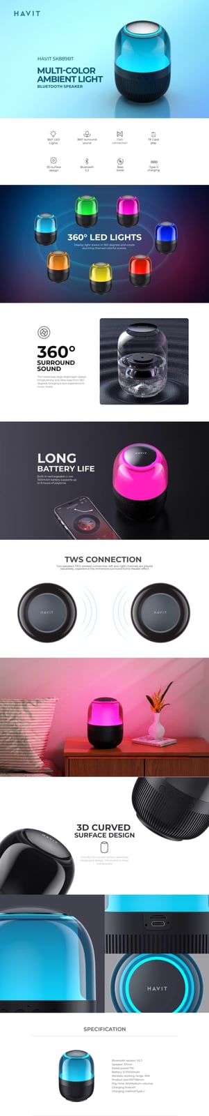 Altoparlant HAVIT SK889BT