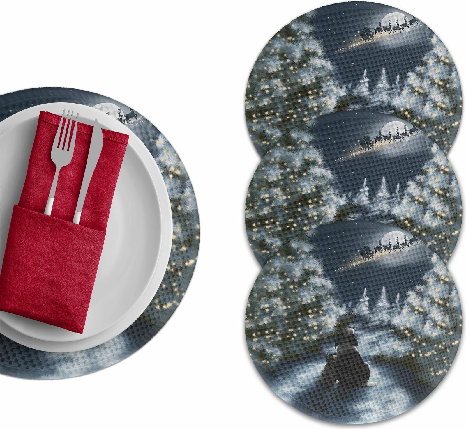 Set nënshtrues tavoline Hermia Concept, 3723Supla, shumëngjyrësh, 4 copë